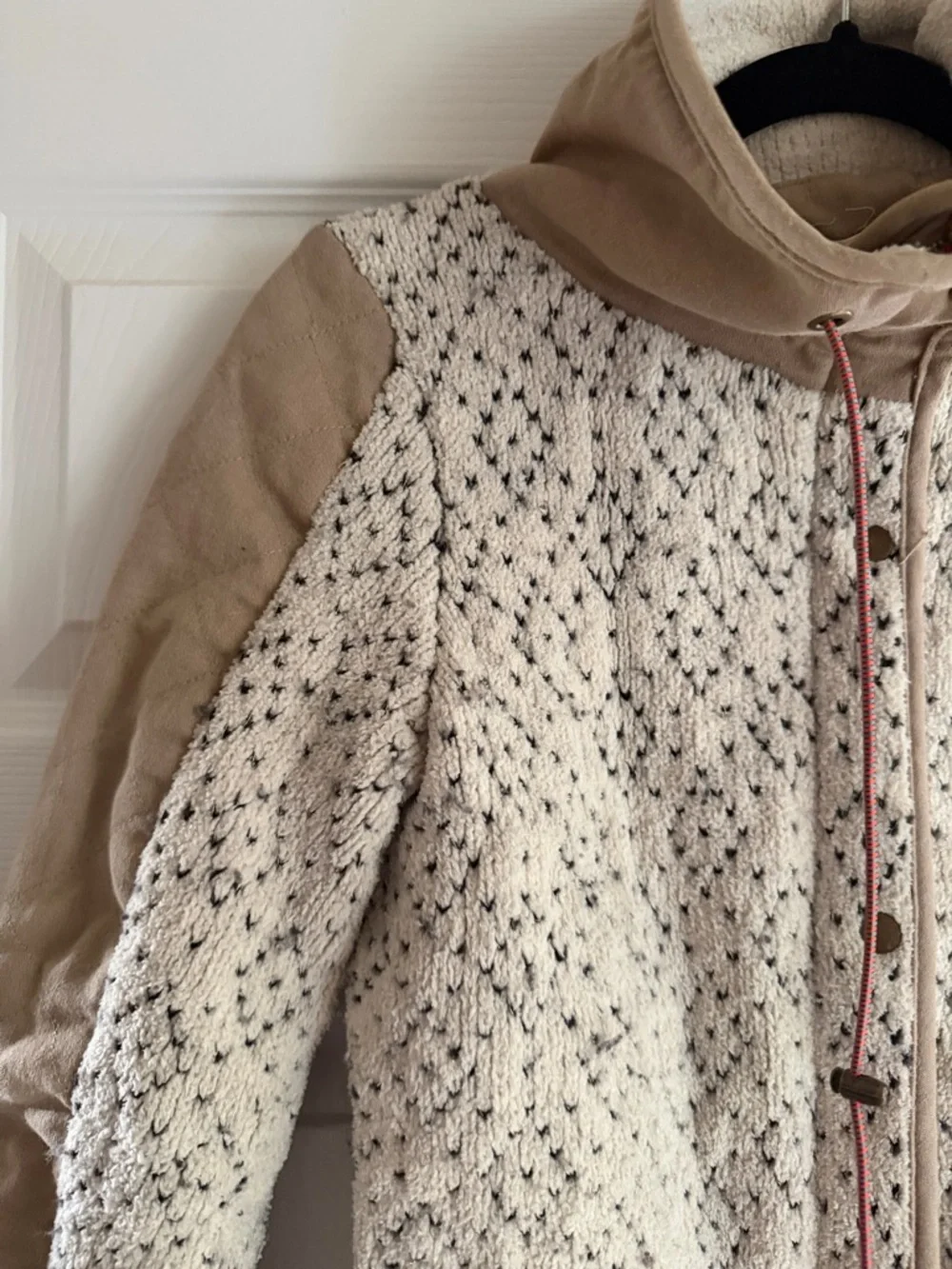 Sleeping on Snow Anthropologie Cream & Tan Contrast Women's Jacket - Picture 4 of 15
